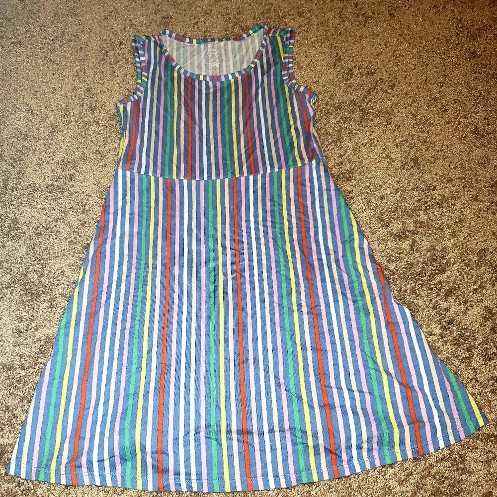 Wonder Nation girls size large (10-12) rainbow stripe dress